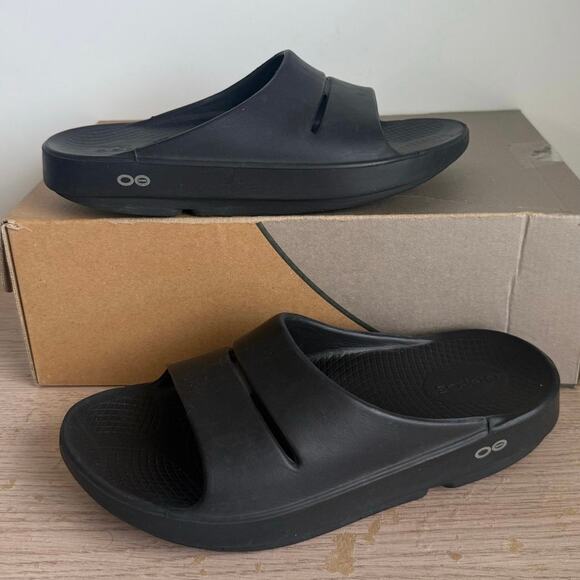OOFOS Ooahh Sport Slide Sandal BLACK MATTE - M 6- W 8 main image 9